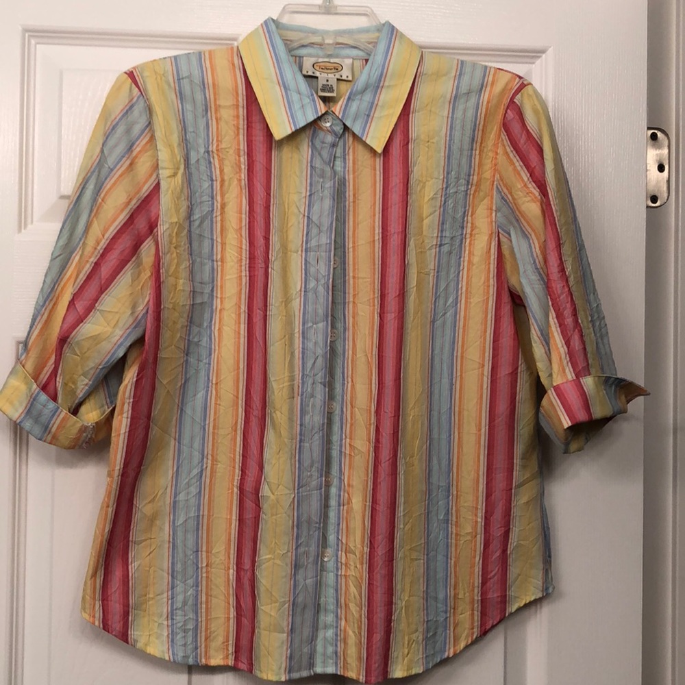 Talbots colorful button down top